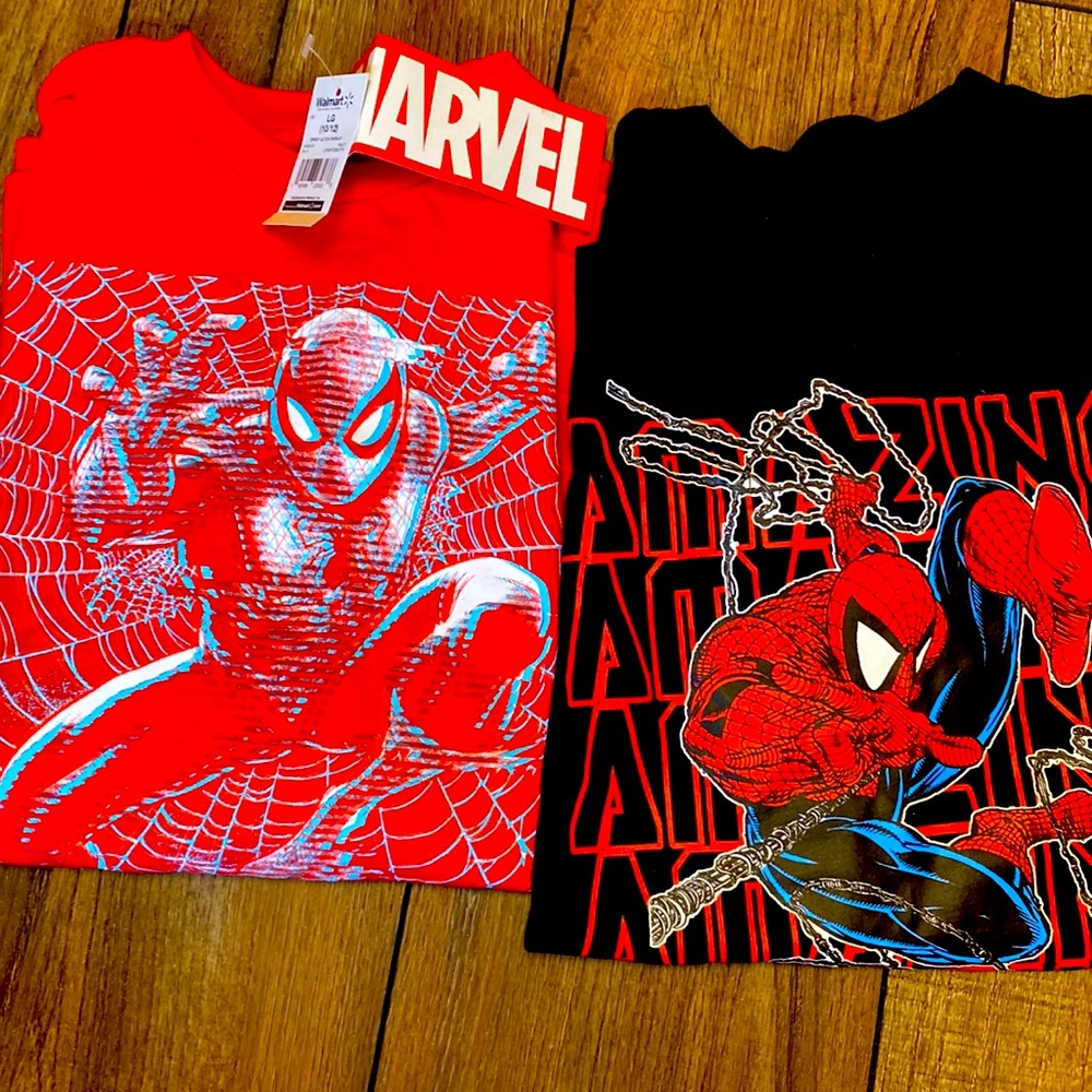 NWT 2/$20 Boys Marvel Spider-Man long sleeve 10/12